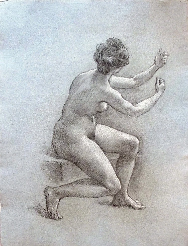 Donna nuda da dietro
